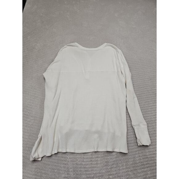 Aerie Offline Shirt Womens Small Waffle Knit Oversized Hi Low Hem - Picture 6 of 7
